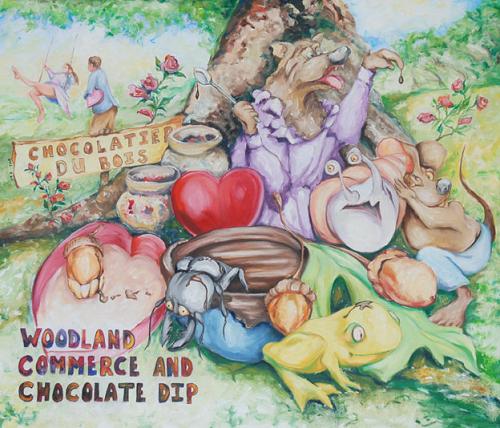 Woodland commerce and chocolate dip