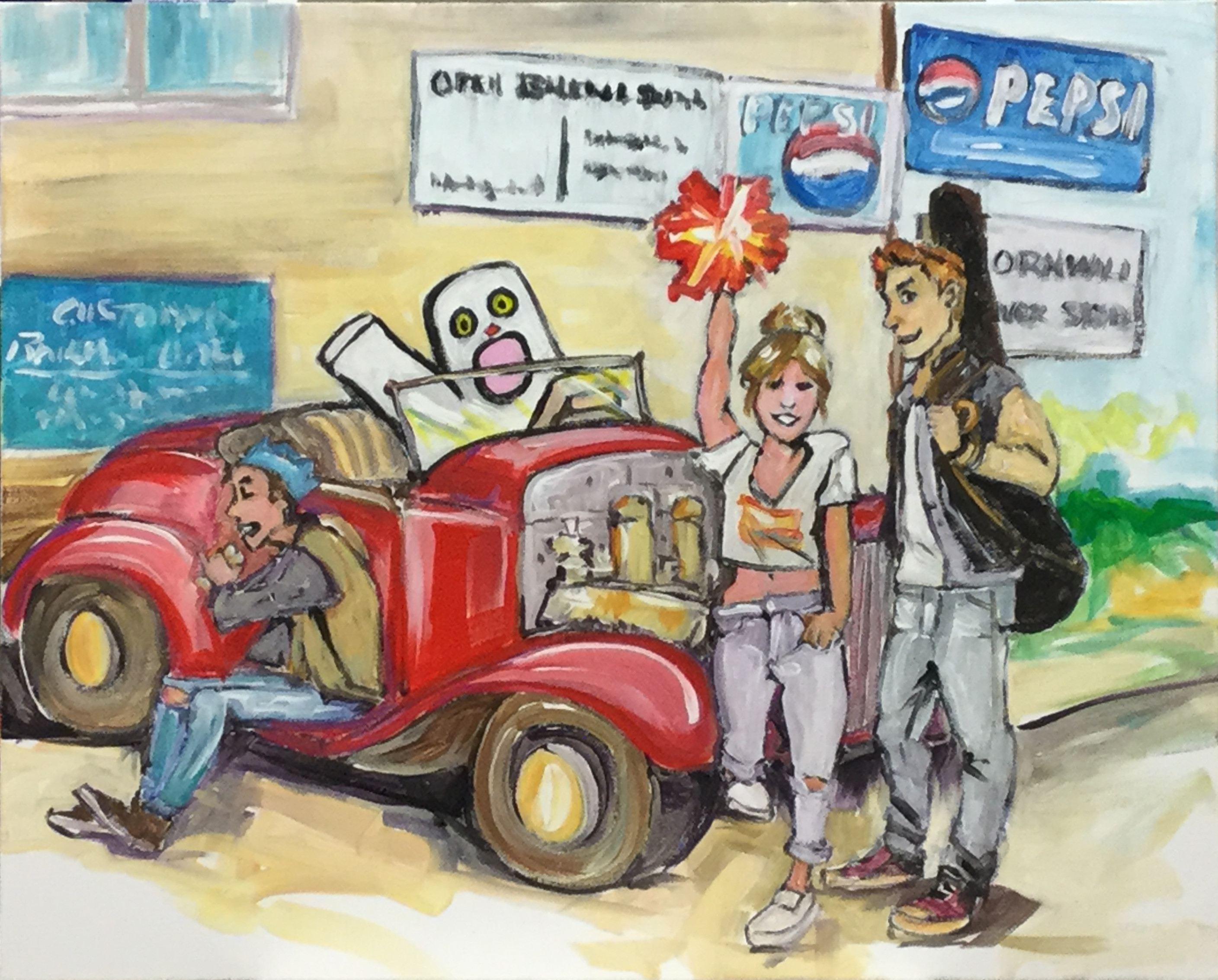 The Gingerbread Boy hangs with Archie, Betty and Jughead at the Cornwall Corner Store, 2230 Cornwall Ave, Bellingham WA