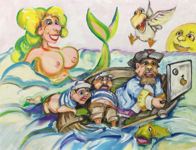 Tips for taking a selfie with a mermaid: Hold the camera at an angle sideways to achieve a pleasing fin exposure