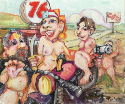 The Biker Chicks always pump their own gas