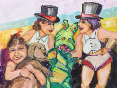 Canine witness to 21st Century violence: Smoking within 25 feet of a theater entrance