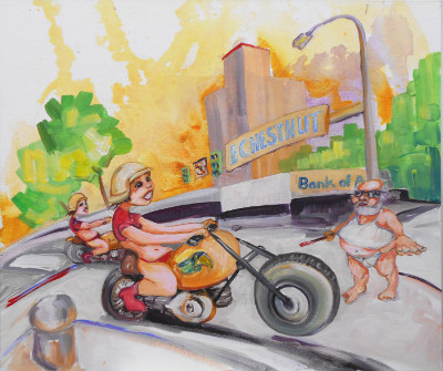 The Biker Chicks take Chestnut Street