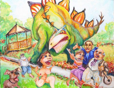 Stegosaurus loves Elizabeth Park concerts